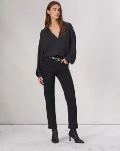 rag & bone Flexi Harlow Straight Jean Black Sale