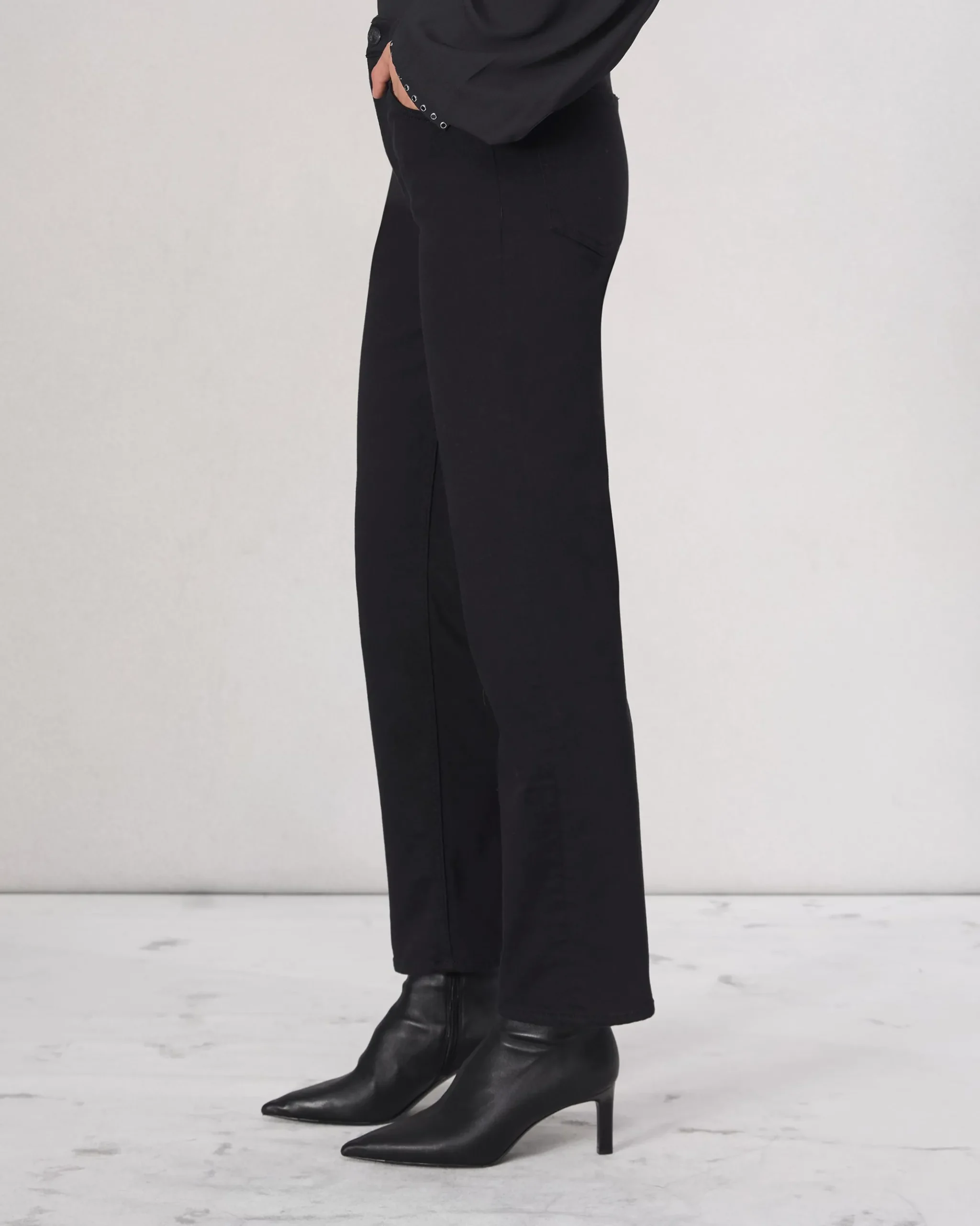 rag & bone Flexi Harlow Straight Jean Black Sale