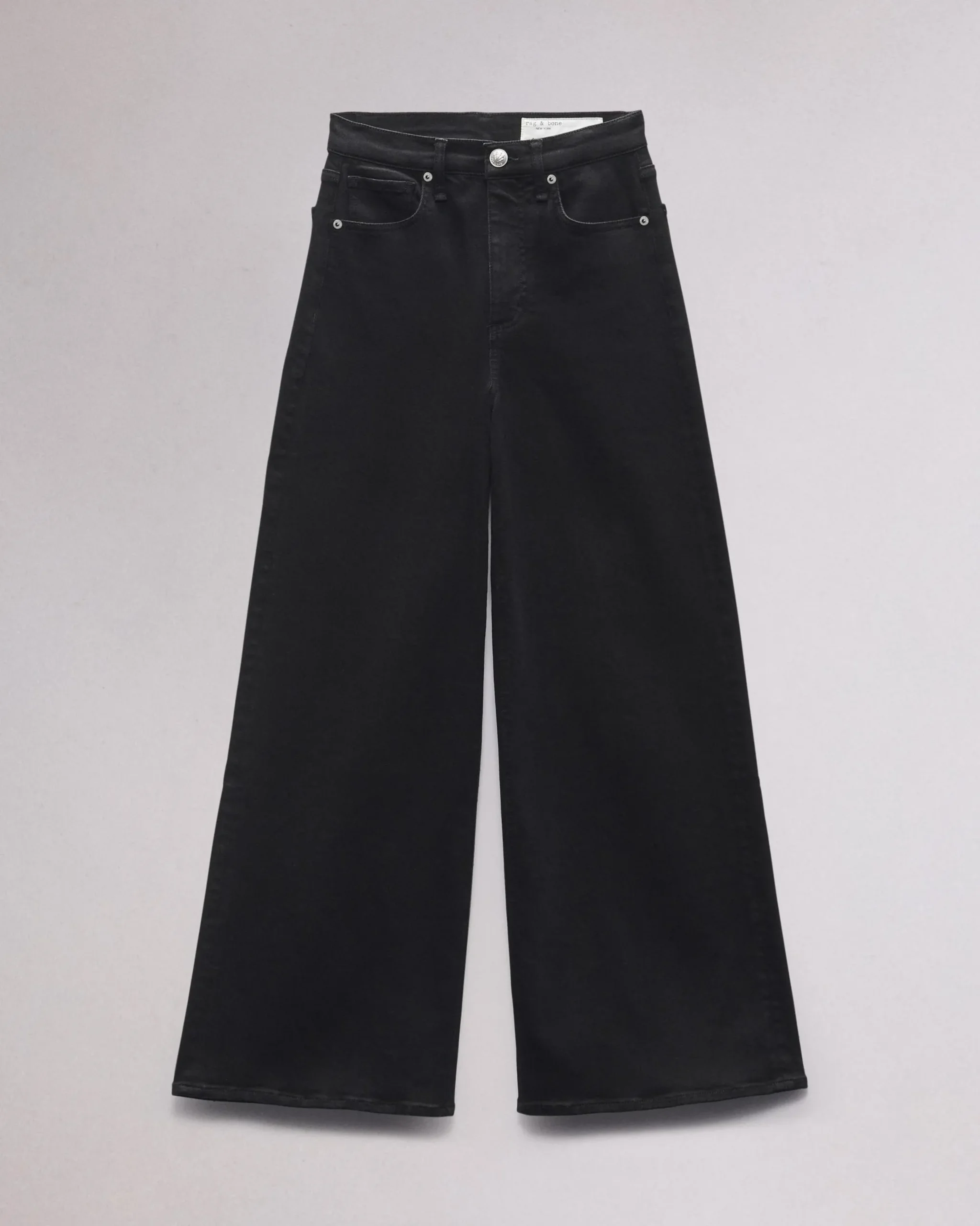 rag & bone Flexi Sofie Ankle Wide-Leg Jean Black Cheap