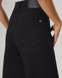 rag & bone Flexi Sofie Ankle Wide-Leg Jean Black Cheap