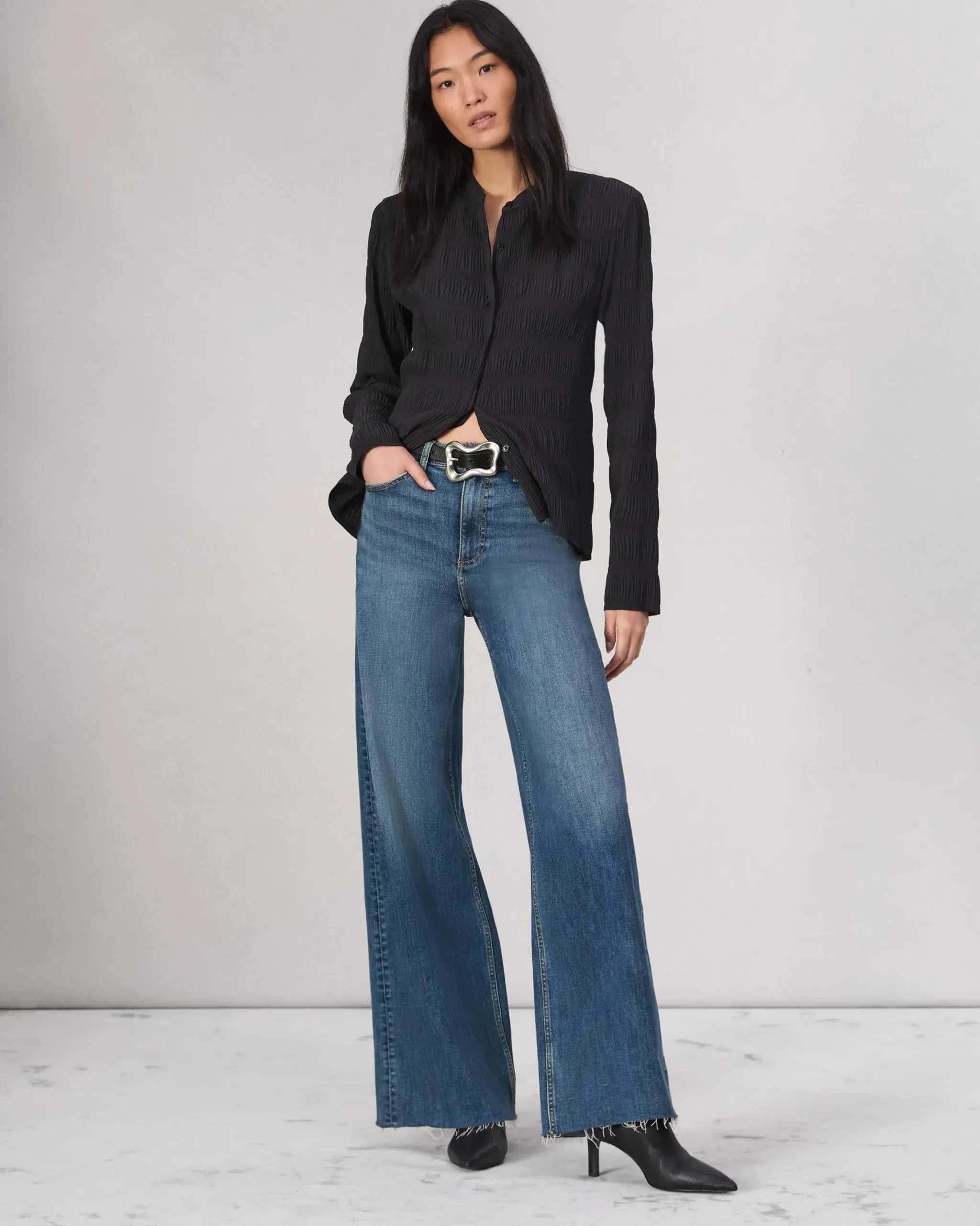 rag & bone Flexi Sofie Wide-Leg Jean Willow Cheap