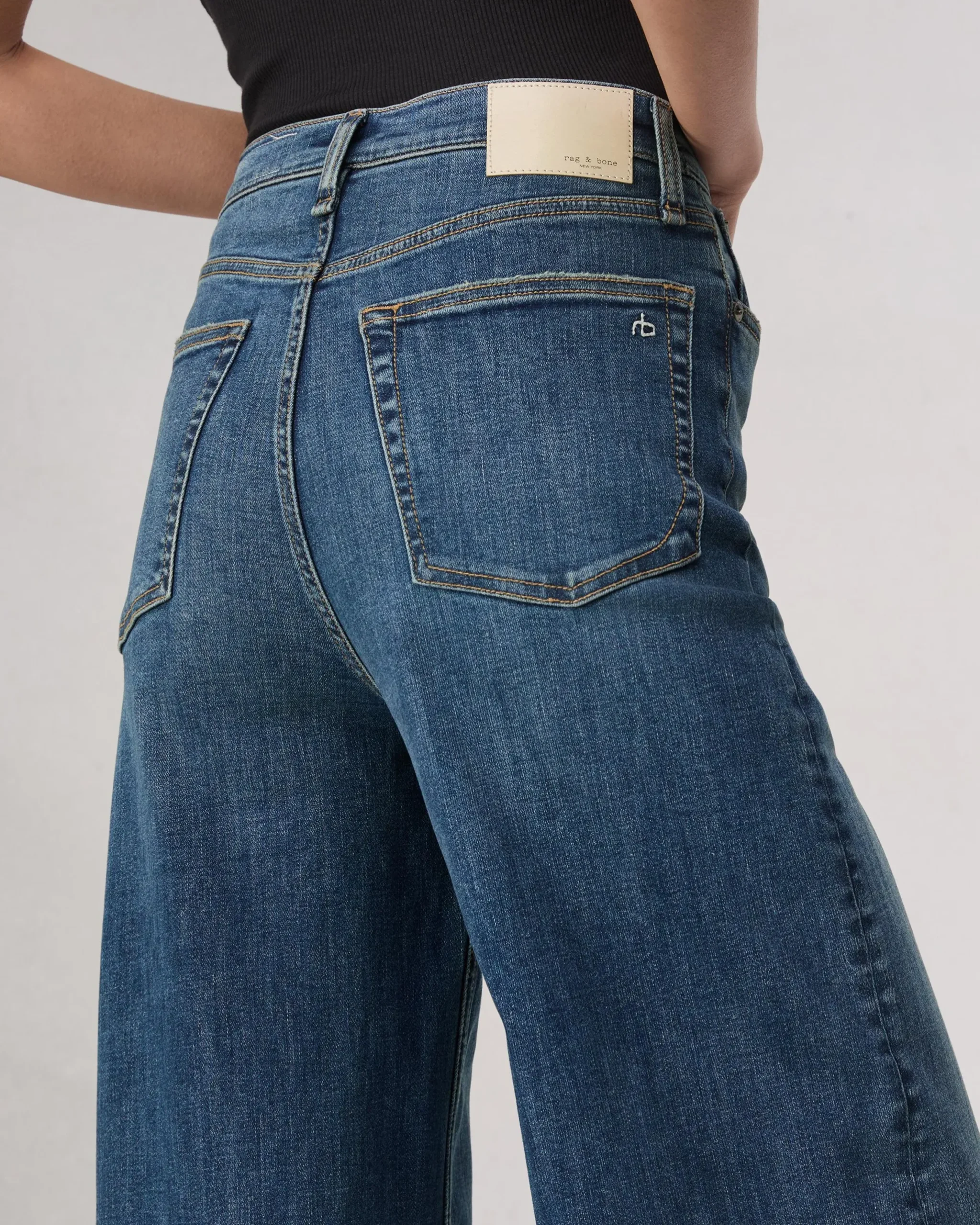rag & bone Flexi Sofie Wide-Leg Jean Willow Cheap