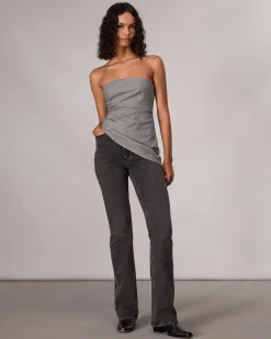 rag & bone Genevieve Plaid Top Blue Plaid New