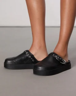 rag & bone Geo Platform Mules Black New