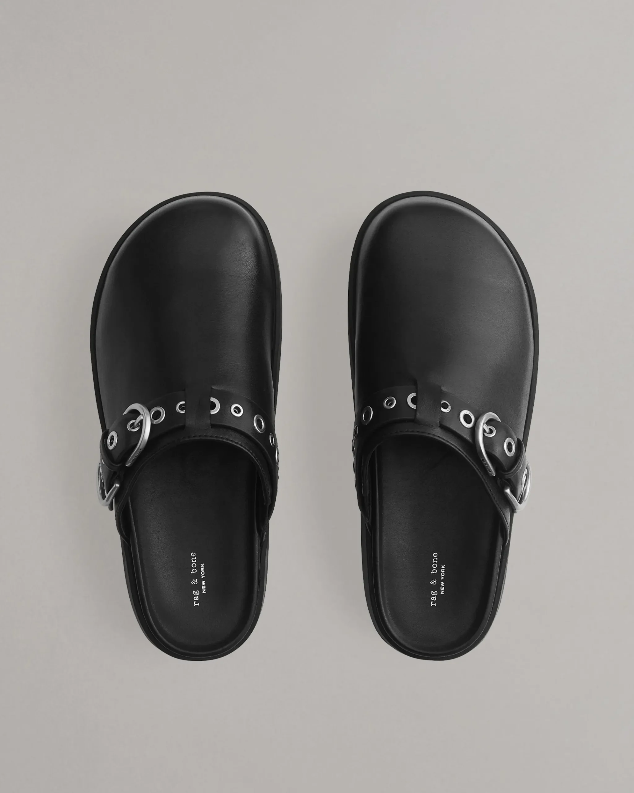 rag & bone Geo Platform Mules Black New