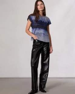 rag & bone Hailey Ombre Organza Top Light Blue Multi Outlet