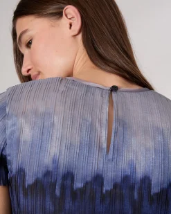 rag & bone Hailey Ombre Organza Top Light Blue Multi Outlet