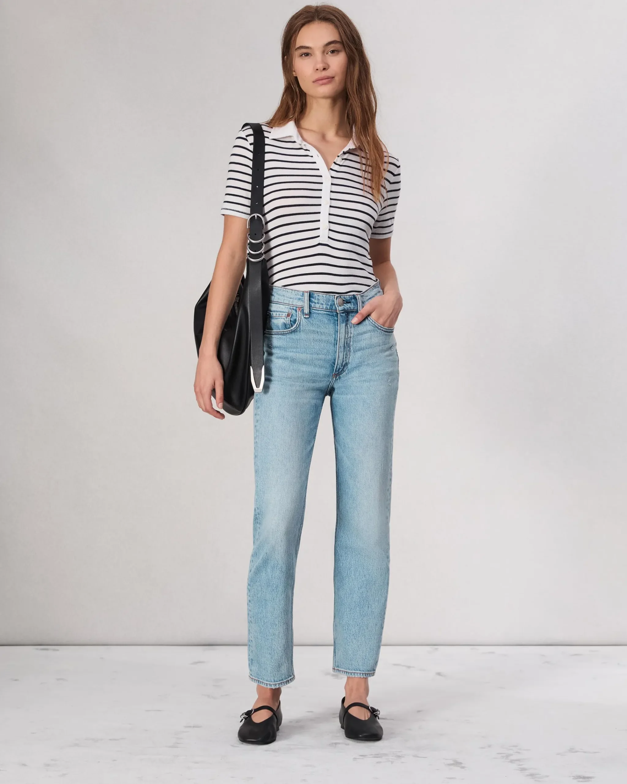 rag & bone Harlow Ankle Straight Jean Lou New