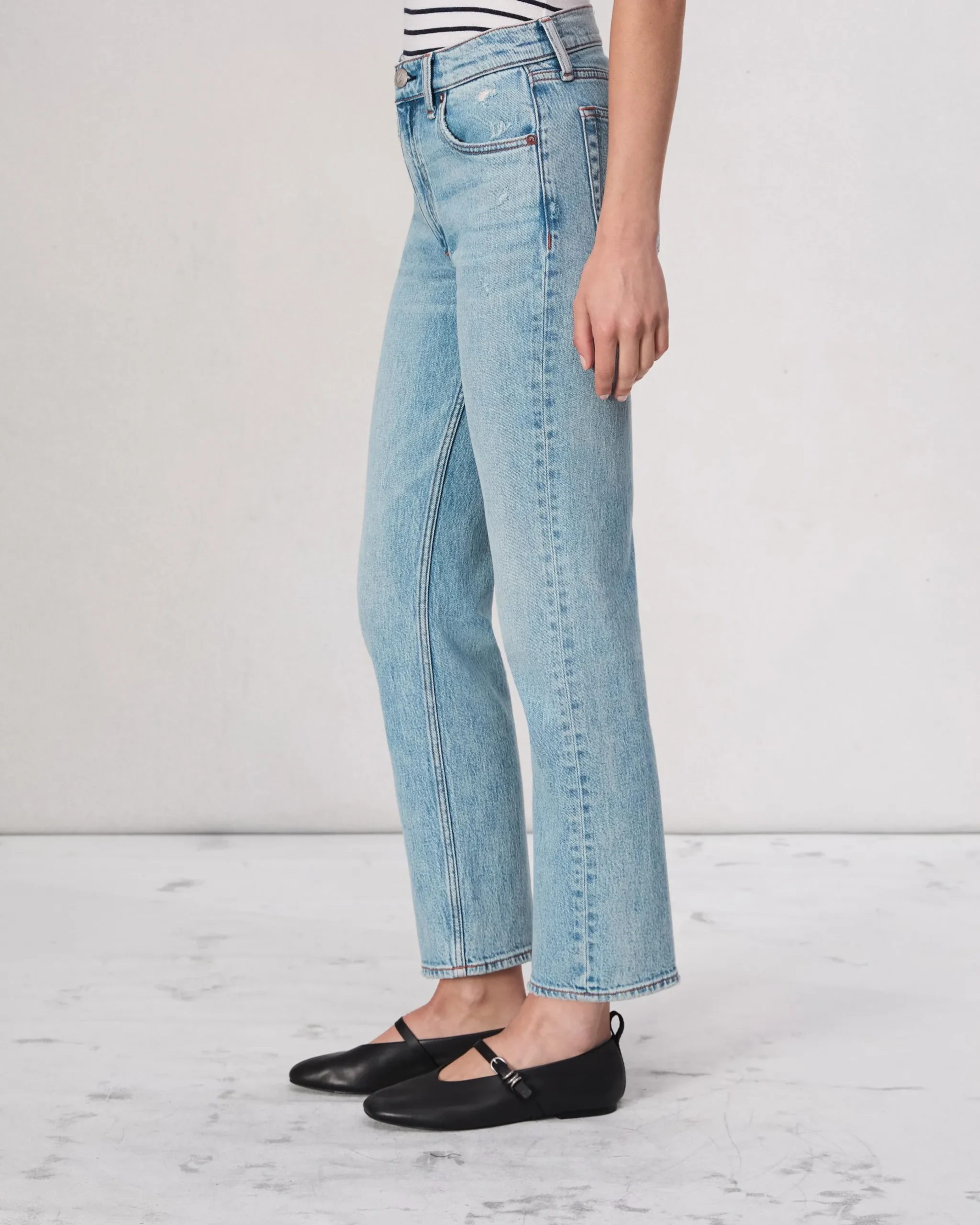 rag & bone Harlow Ankle Straight Jean Lou New