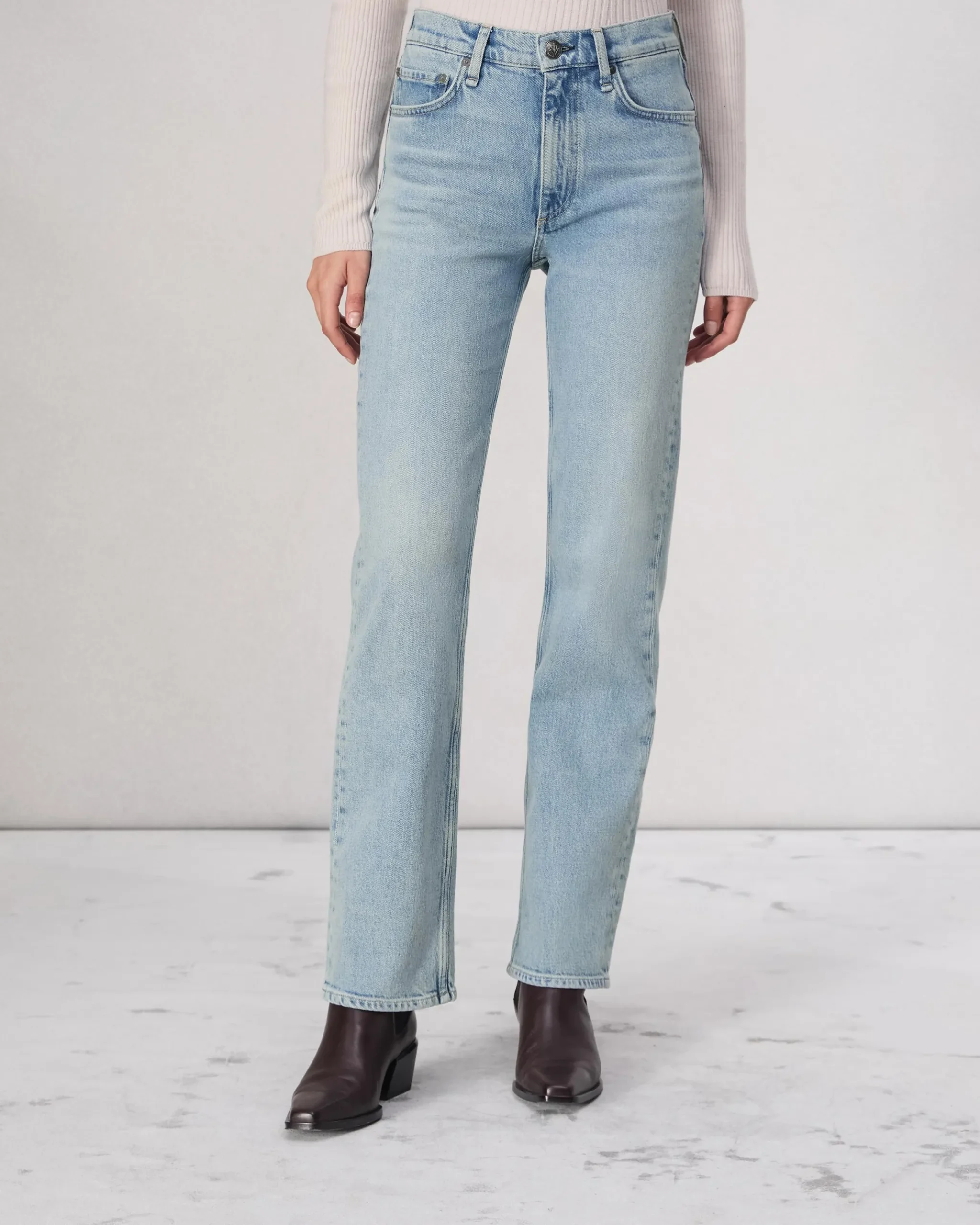 rag & bone Harlow Full Length Straight Jean Bloomfield Clearance