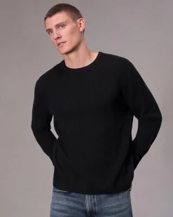 rag & bone Harvey Crew Black/Black Discount