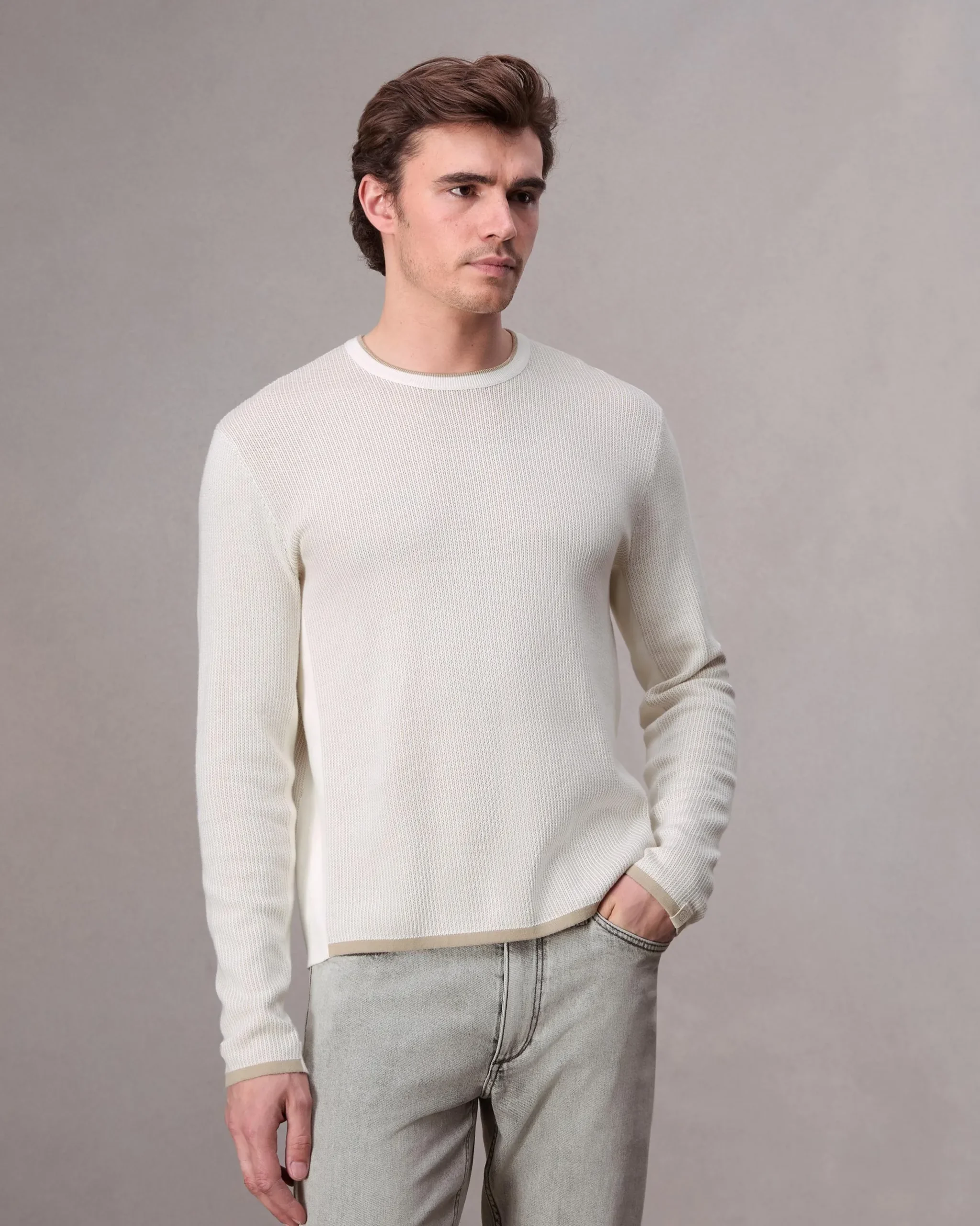 rag & bone Harvey Crew Ivory Clearance