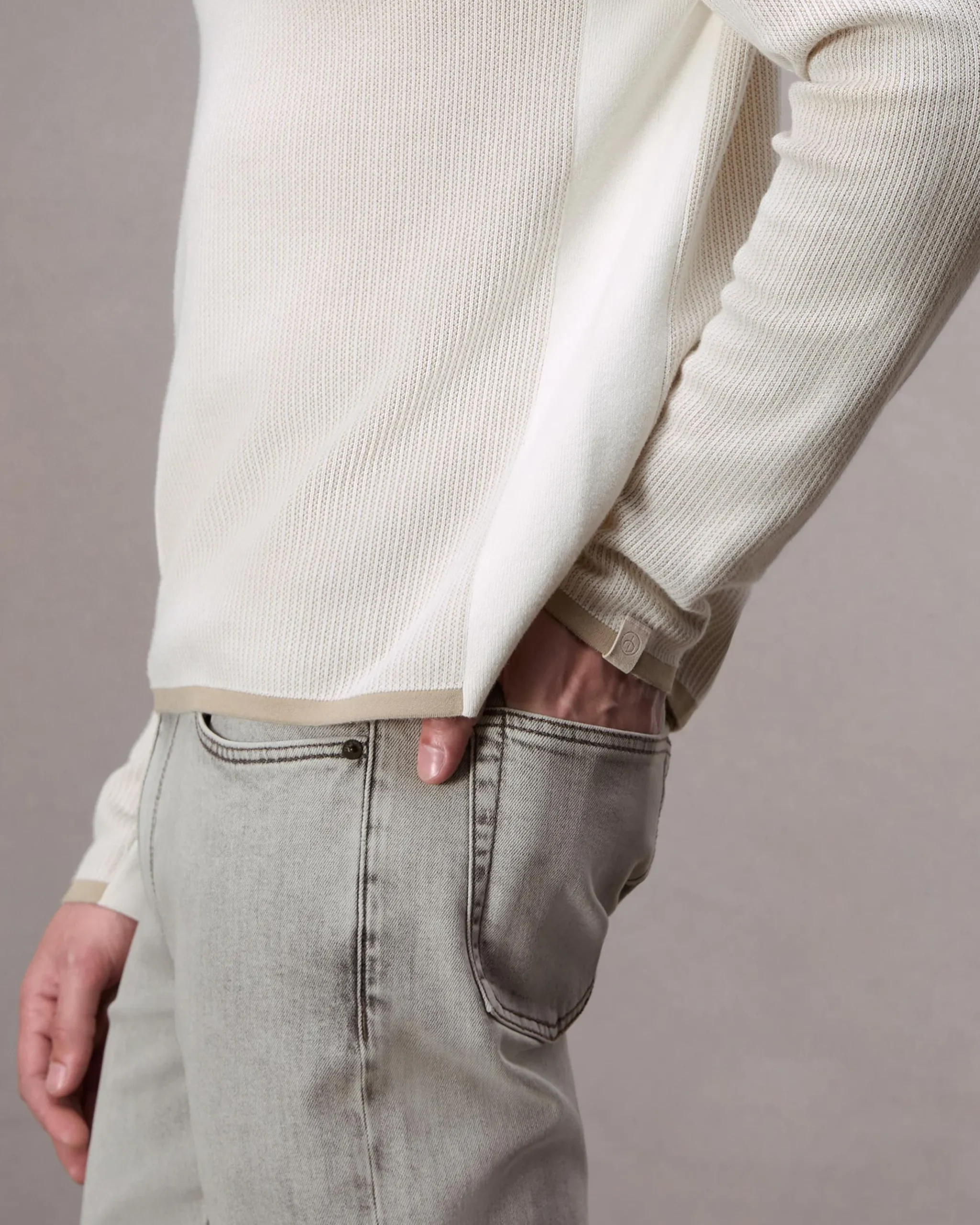 rag & bone Harvey Crew Ivory Clearance