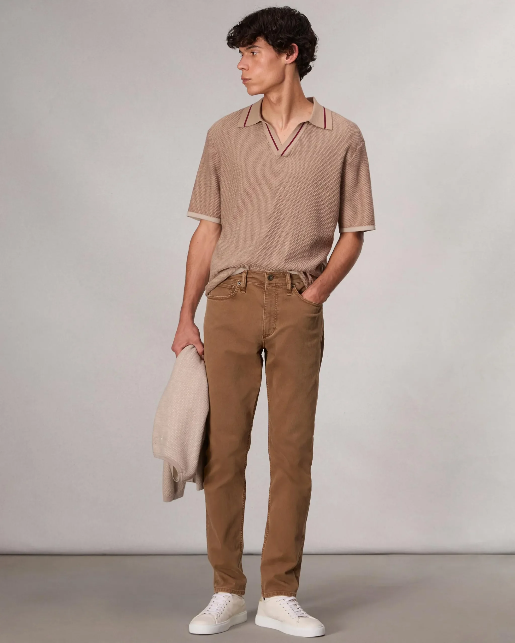 rag & bone Harvey Jonny Collar Polo Desert New