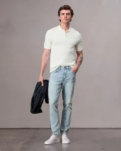 rag & bone Harvey Knit Polo Ivory Fashion