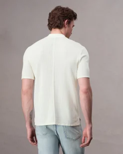 rag & bone Harvey Knit Polo Ivory Fashion