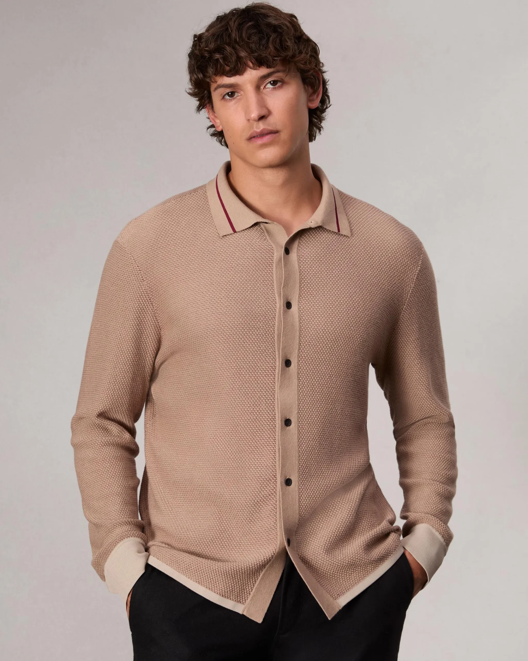 rag & bone Harvey Knit Shirt Desert Online