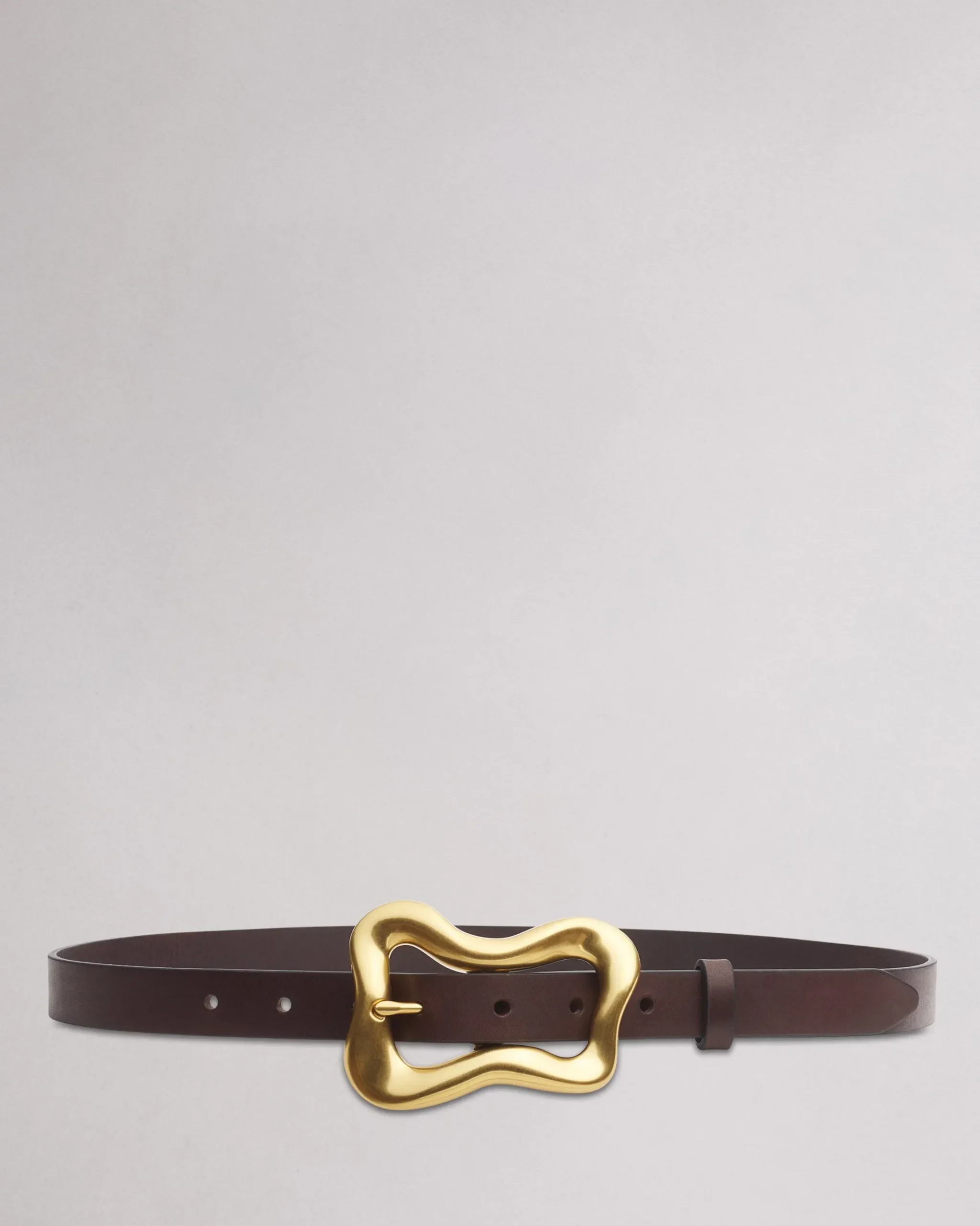 rag & bone Highline Leather Belt Dark Espresso Sale