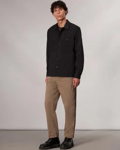 rag & bone Hyde Striped Shirt Jacket Black Pinstripe Hot