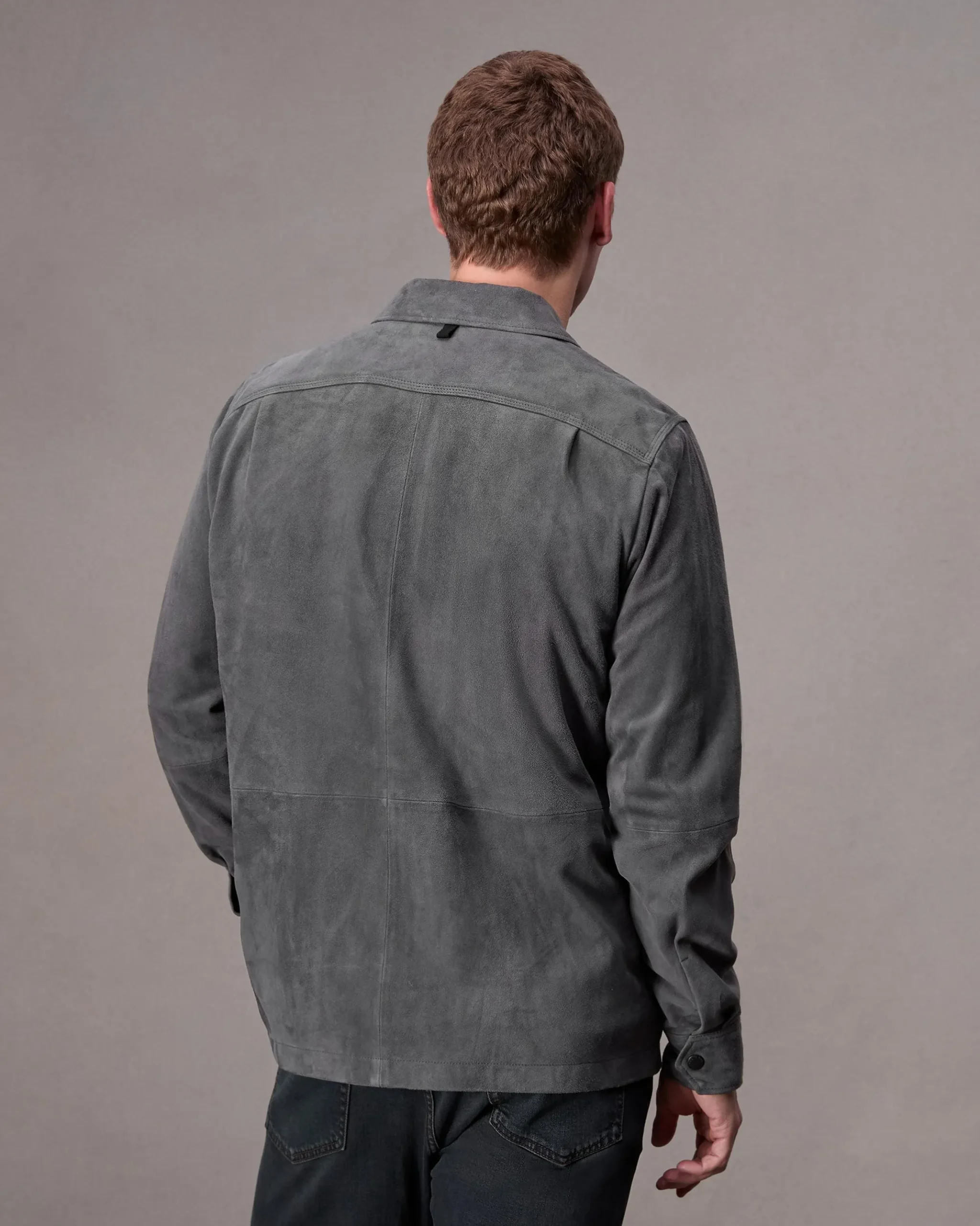 rag & bone Hyde Suede Shirt Thunder Blue Outlet