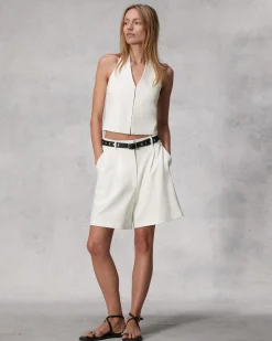 rag & bone Irina Ponte 12.5" Short White Outlet