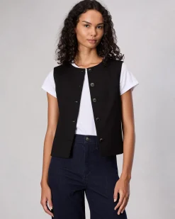 rag & bone Irina Ponte Vest Black Fashion