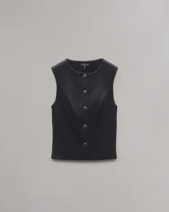 rag & bone Irina Ponte Vest Black Fashion