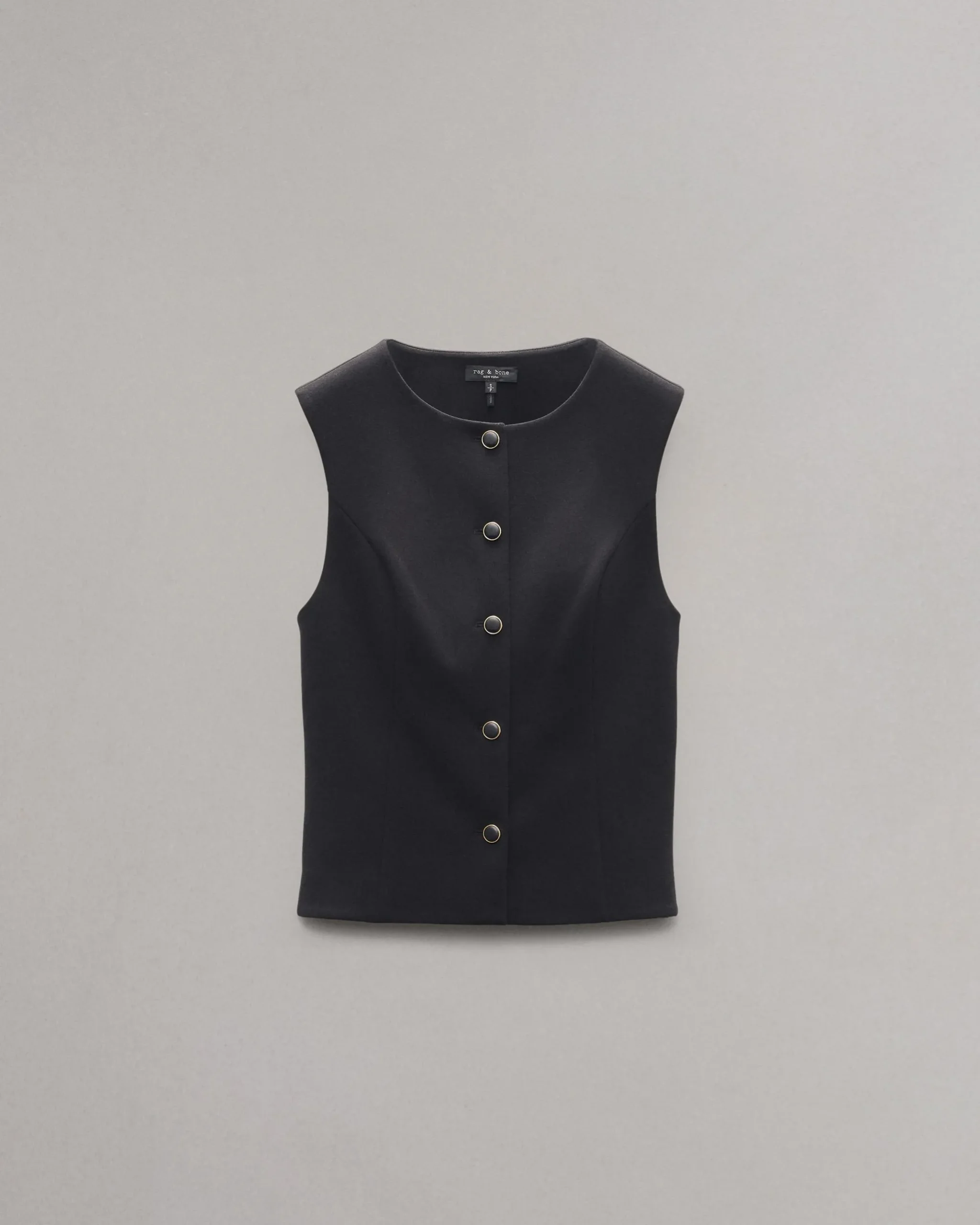 rag & bone Irina Ponte Vest Black Fashion