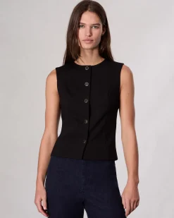 rag & bone Irina Ponte Vest Black Fashion