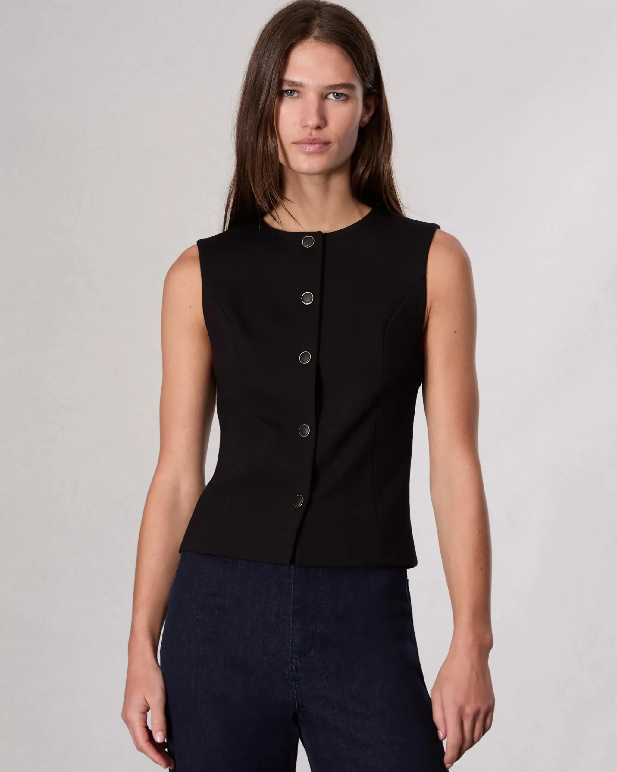 rag & bone Irina Ponte Vest Black Fashion