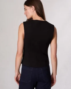 rag & bone Irina Ponte Vest Black Fashion