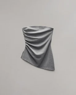 rag & bone Irina Strapless Ponte Top Charcoal Store