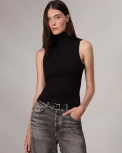 rag & bone Irina Turtleneck Tank Black Best