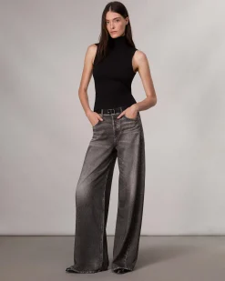 rag & bone Irina Turtleneck Tank Black Best