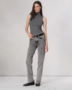 rag & bone Irina Turtleneck Tank Charcoal Fashion