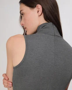 rag & bone Irina Turtleneck Tank Charcoal Fashion