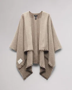 rag & bone Joni Reversible Poncho Walnut Biscuit Fashion