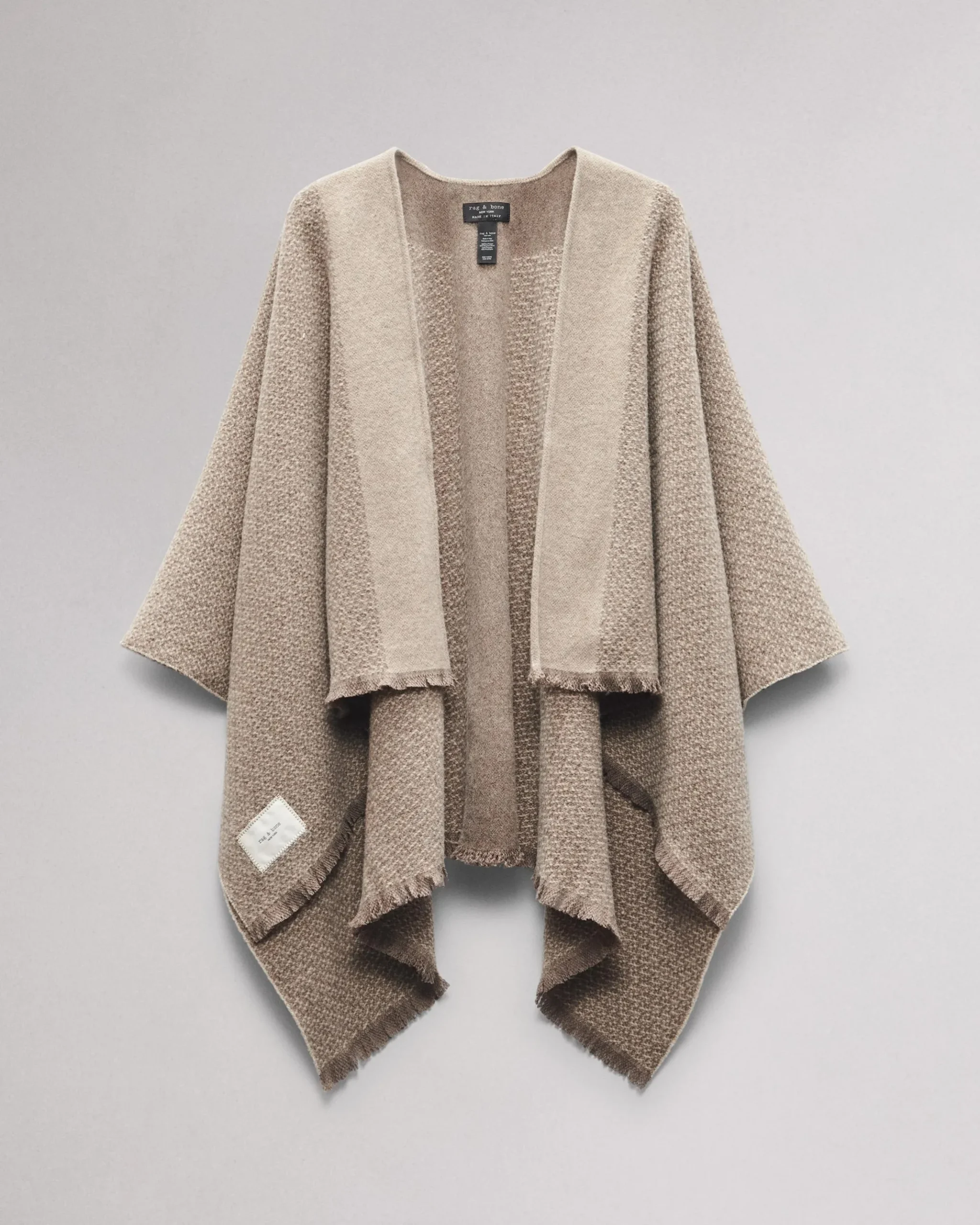 rag & bone Joni Reversible Poncho Walnut Biscuit Fashion