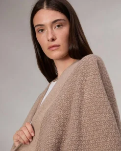 rag & bone Joni Reversible Poncho Walnut Biscuit Fashion