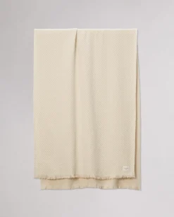 rag & bone Joni Stripe Wool Scarf Oatmeal Ivory Best Sale