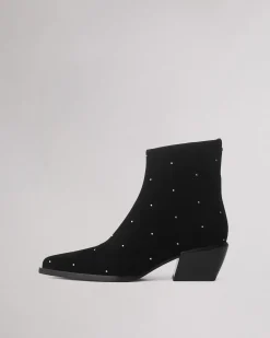 rag & bone Joni Stud Suede Boot Black Suede Sale