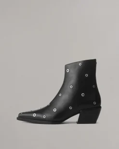 rag & bone Joni Zip Leather Boot Black Outlet