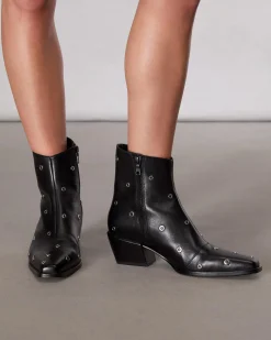 rag & bone Joni Zip Leather Boot Black Outlet