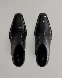 rag & bone Joni Zip Leather Boot Black Outlet