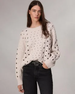 rag & bone Kat Cable-Knit Sweater Ivory Cheap