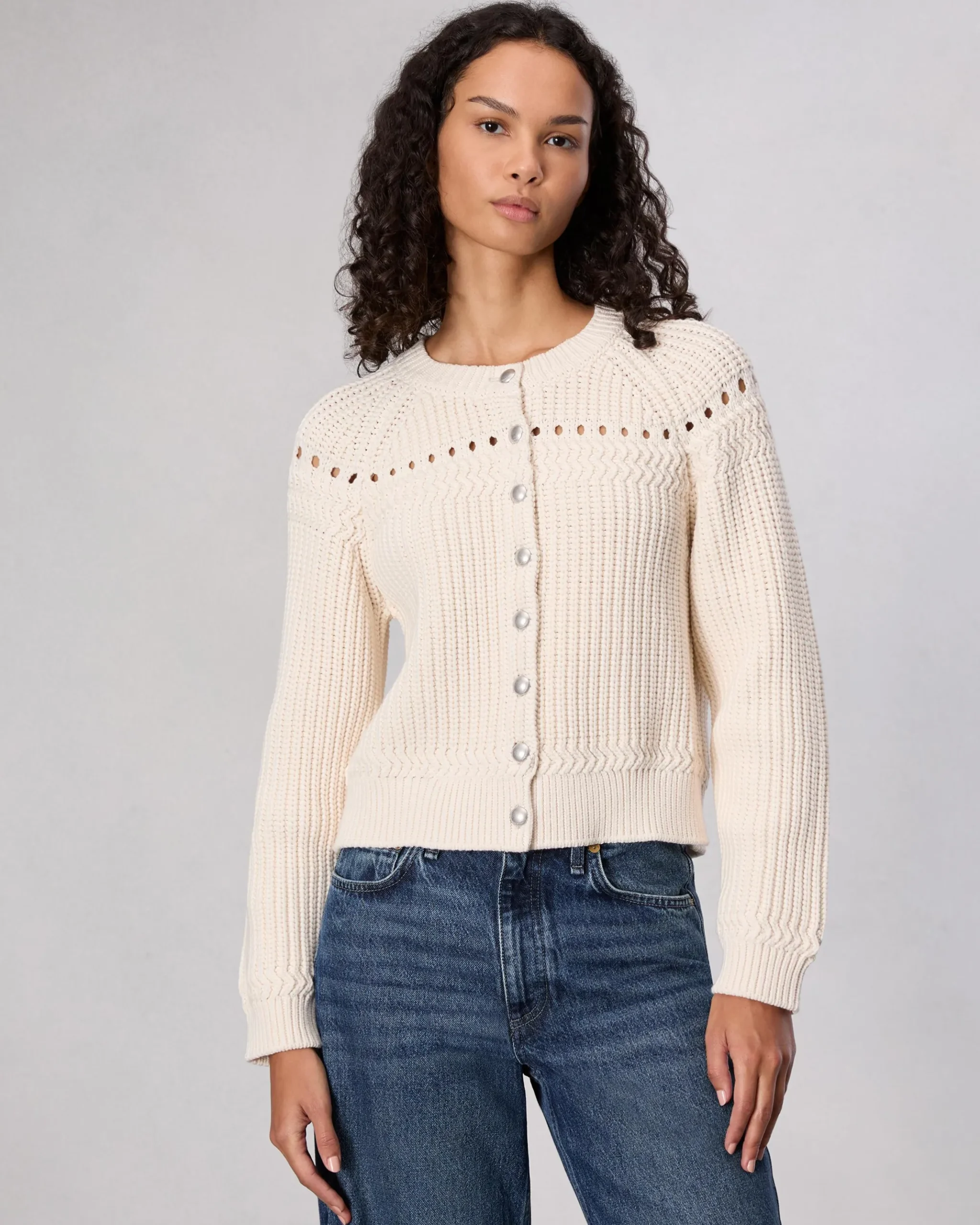 rag & bone Kathryn Cardigan Ivory Hot