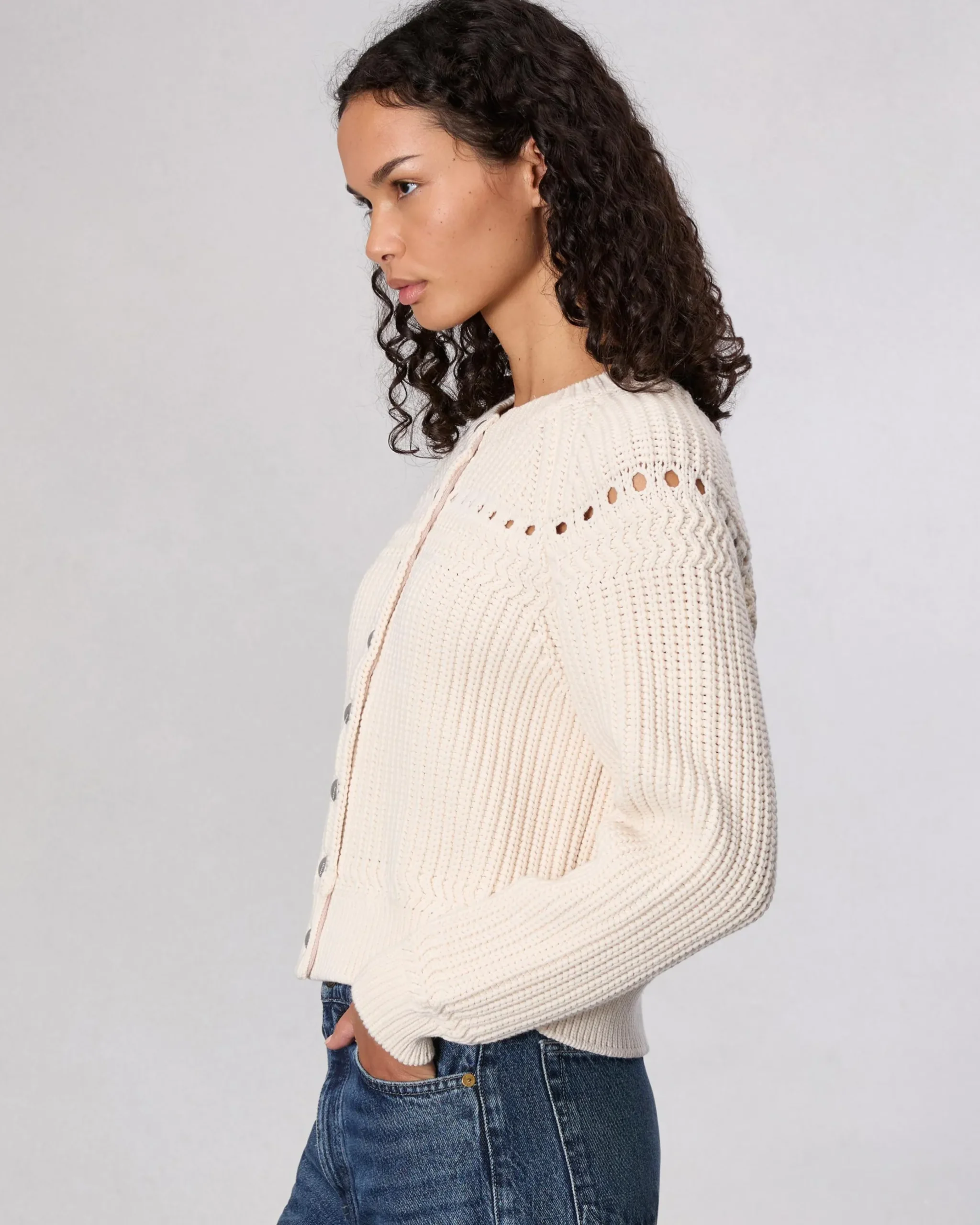 rag & bone Kathryn Cardigan Ivory Hot