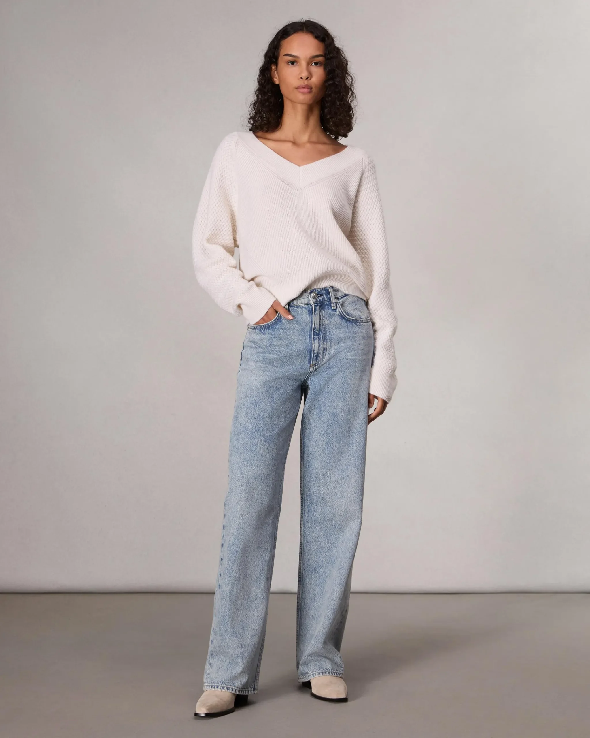 rag & bone Kaylee Cashmere Sweater Ivory Clearance