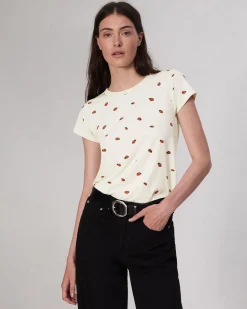 rag & bone Ladybug Cotton Tee White Multi Flash Sale