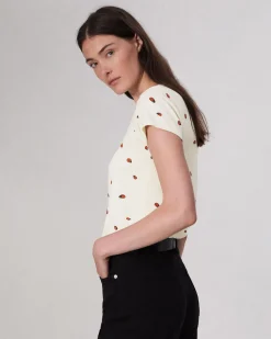 rag & bone Ladybug Cotton Tee White Multi Flash Sale